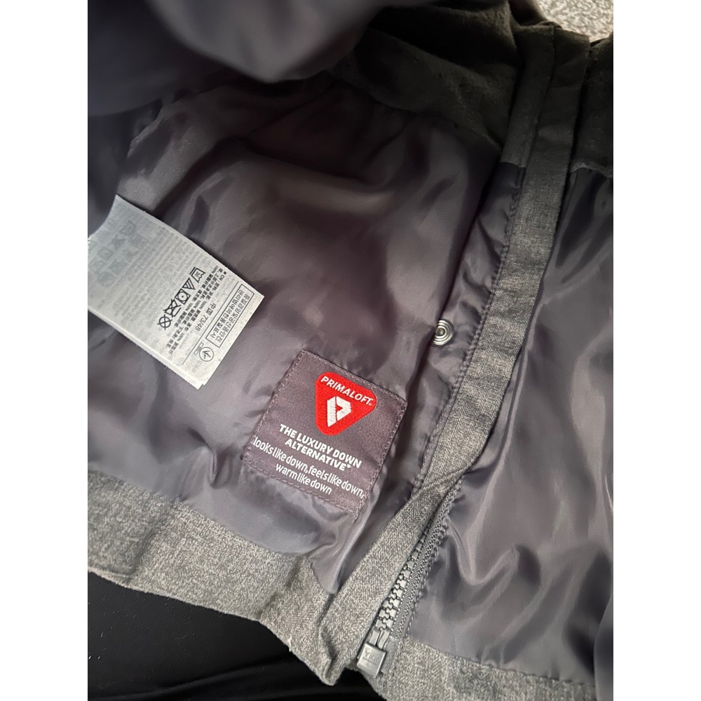 BabyGap Kids Grey Primaloft Double Breasted Puffer Jacket Coat 6-12 Months - Picture 5 of 6